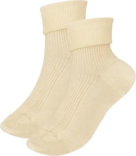 100% Organic Cotton Luxury Women's Socks 1 Pair. Made in Italy.