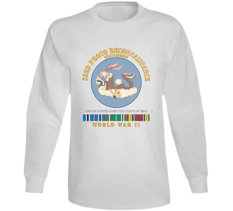 Aac - 33rd Photo Reconnaissance Squadron - Wwii W Eu Svc X 300 Classic T Shirt, Crewneck Sweatshirt, Hoodie, Long Sleeve