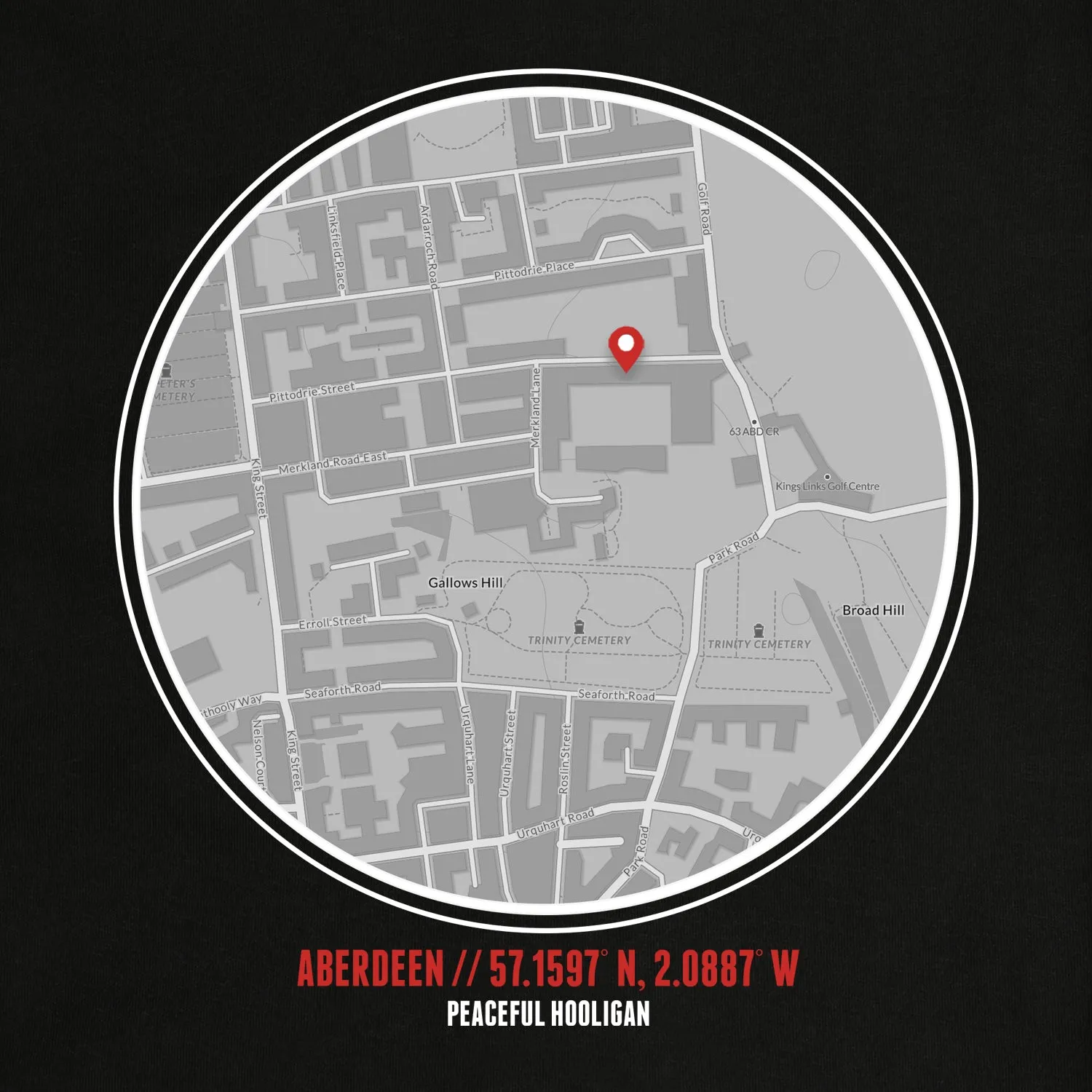 Aberdeen Location T-Shirt Black