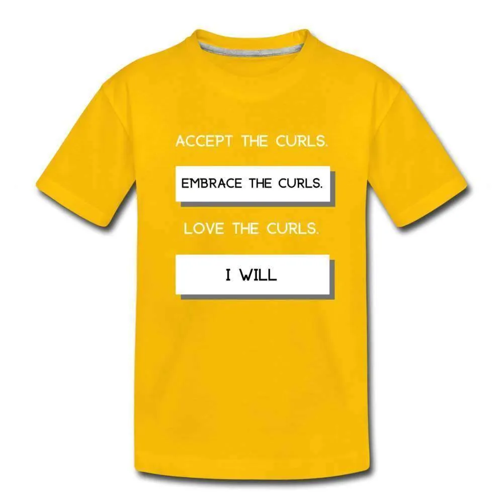 Accept The Curls Girls Toddler T-Shirt