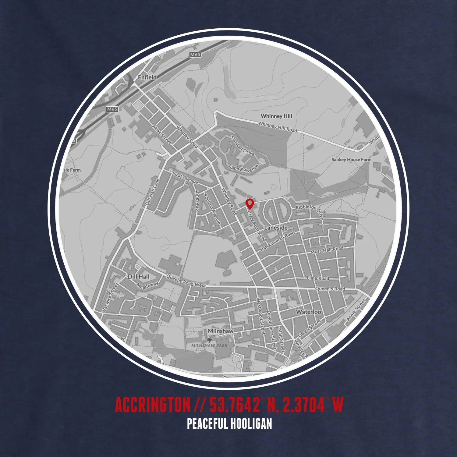 Accrington Stanley Location T-Shirt Navy