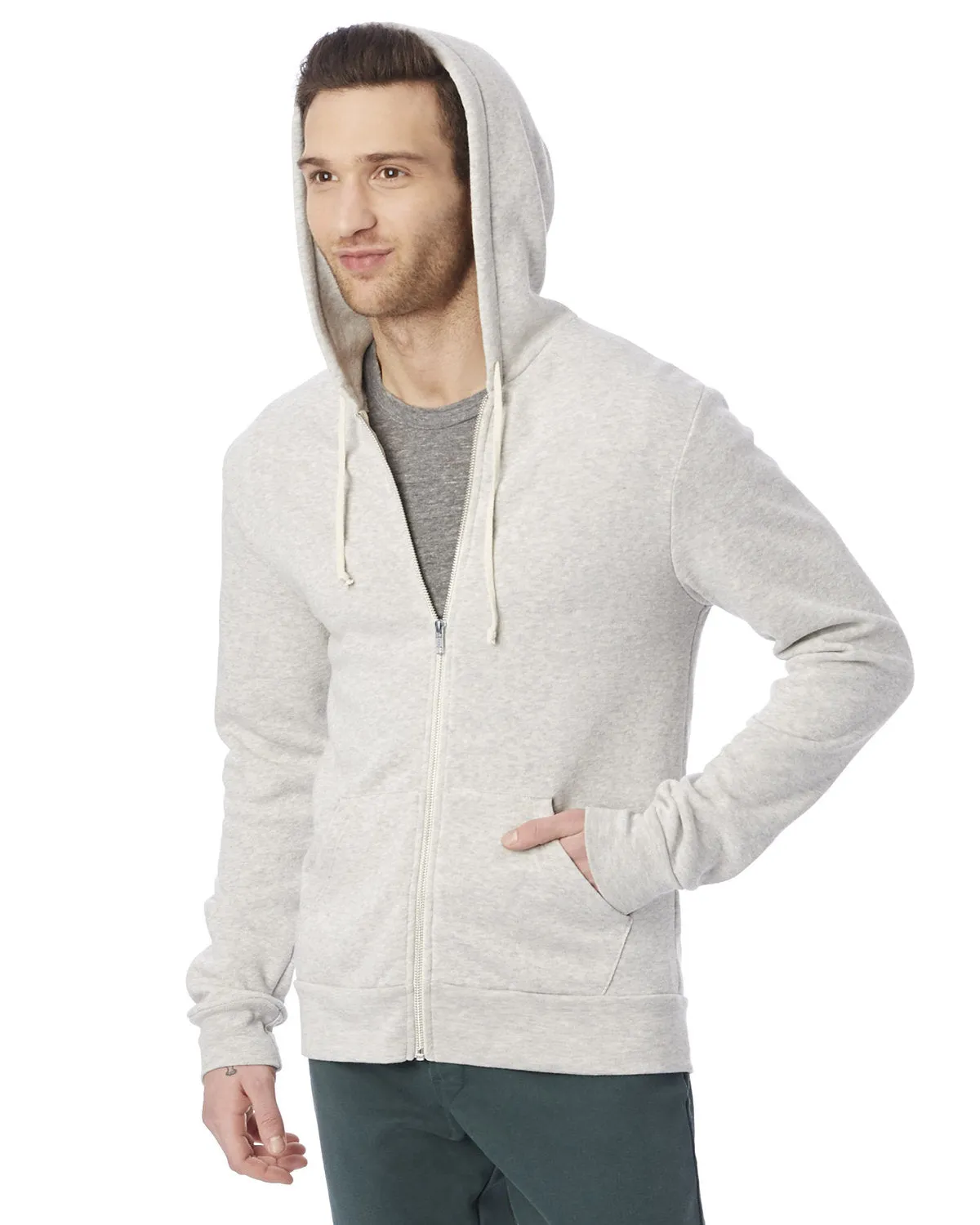 Alternative AA9590 Men's Rocky Eco-Fleece Zip Hoodie