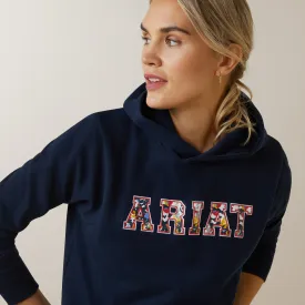 Ariat 10043320 Women's 3D Logo Hoodie - Navy & Red