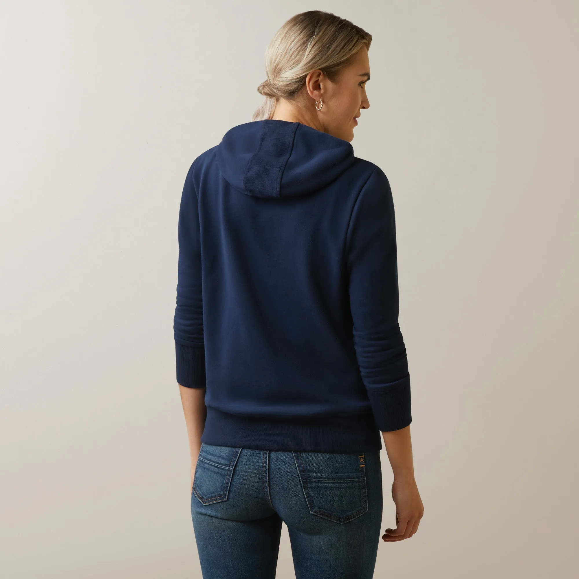 Ariat 10043320 Women's 3D Logo Hoodie - Navy & Red