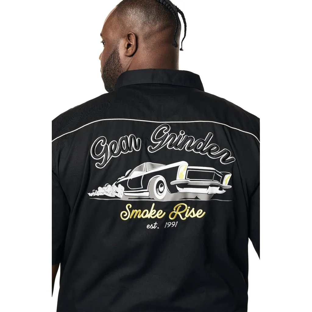 Big and Tall - Graphic Twill Shirt - Black