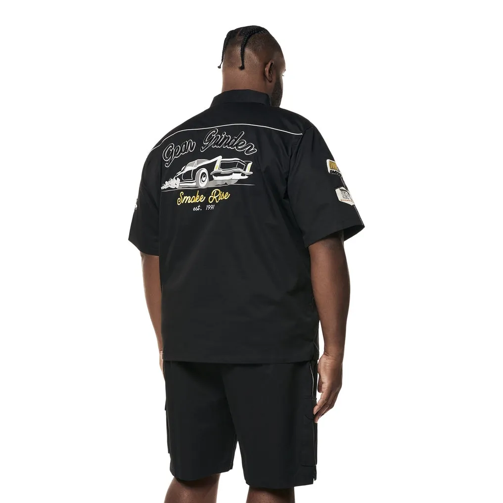 Big and Tall - Graphic Twill Shirt - Black