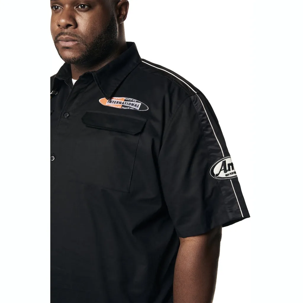 Big and Tall - Graphic Twill Shirt - Black