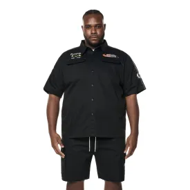 Big and Tall - Graphic Twill Shirt - Black