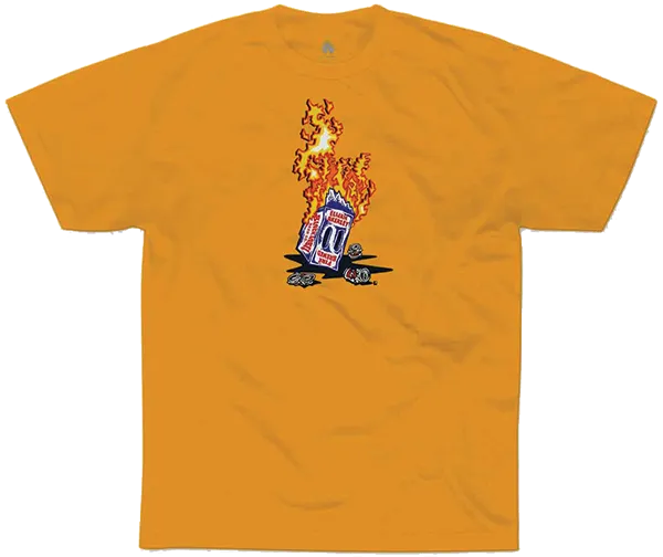 Black Label Akerley Fire Brewed T-Shirt - Size: LARGE Gold