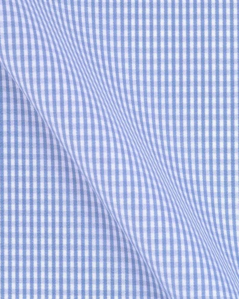 Canclini Argento Blue Mini Check Shirt 3030.w101.0002.f03