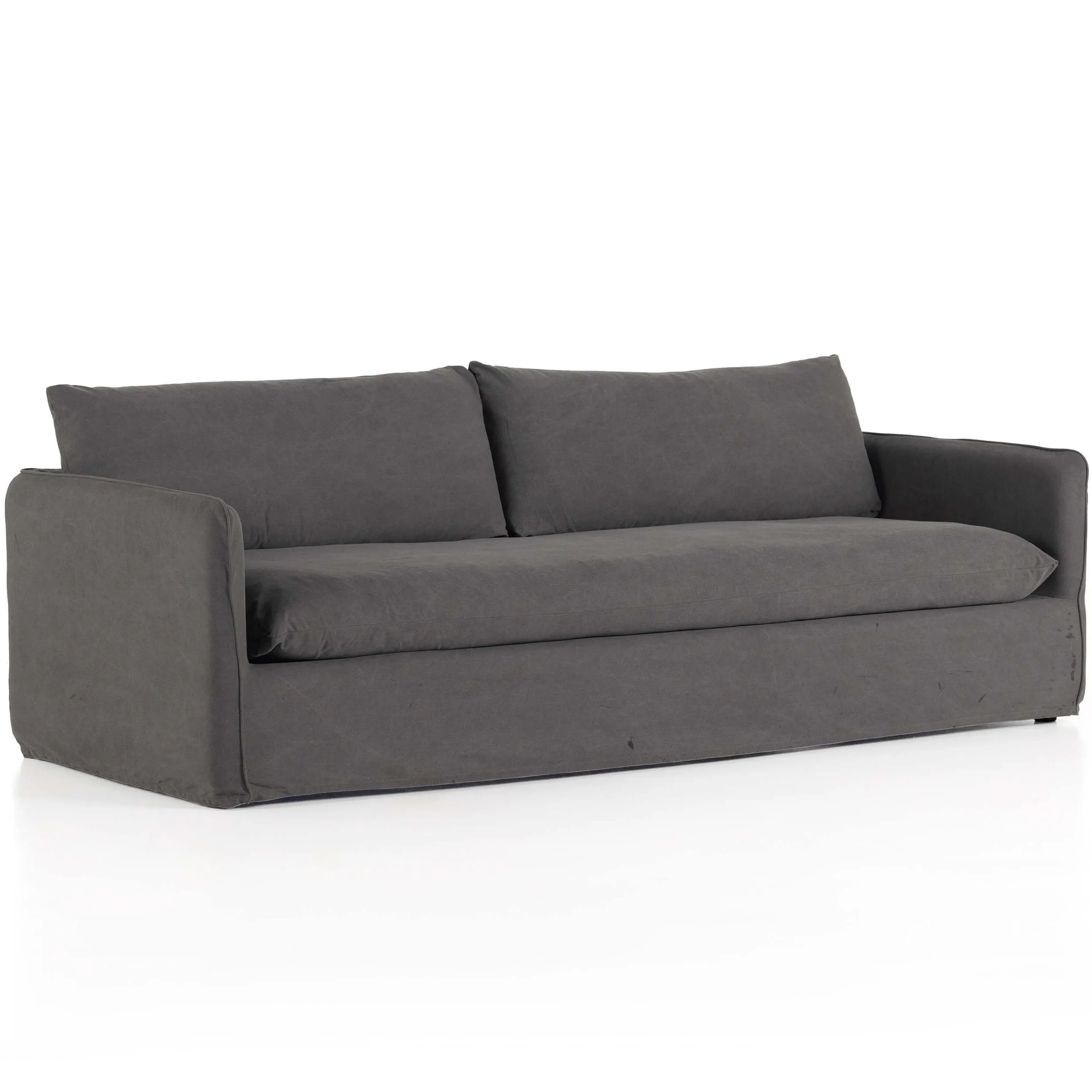 Capella Slipcover Sofa, Bergamo Charcoal