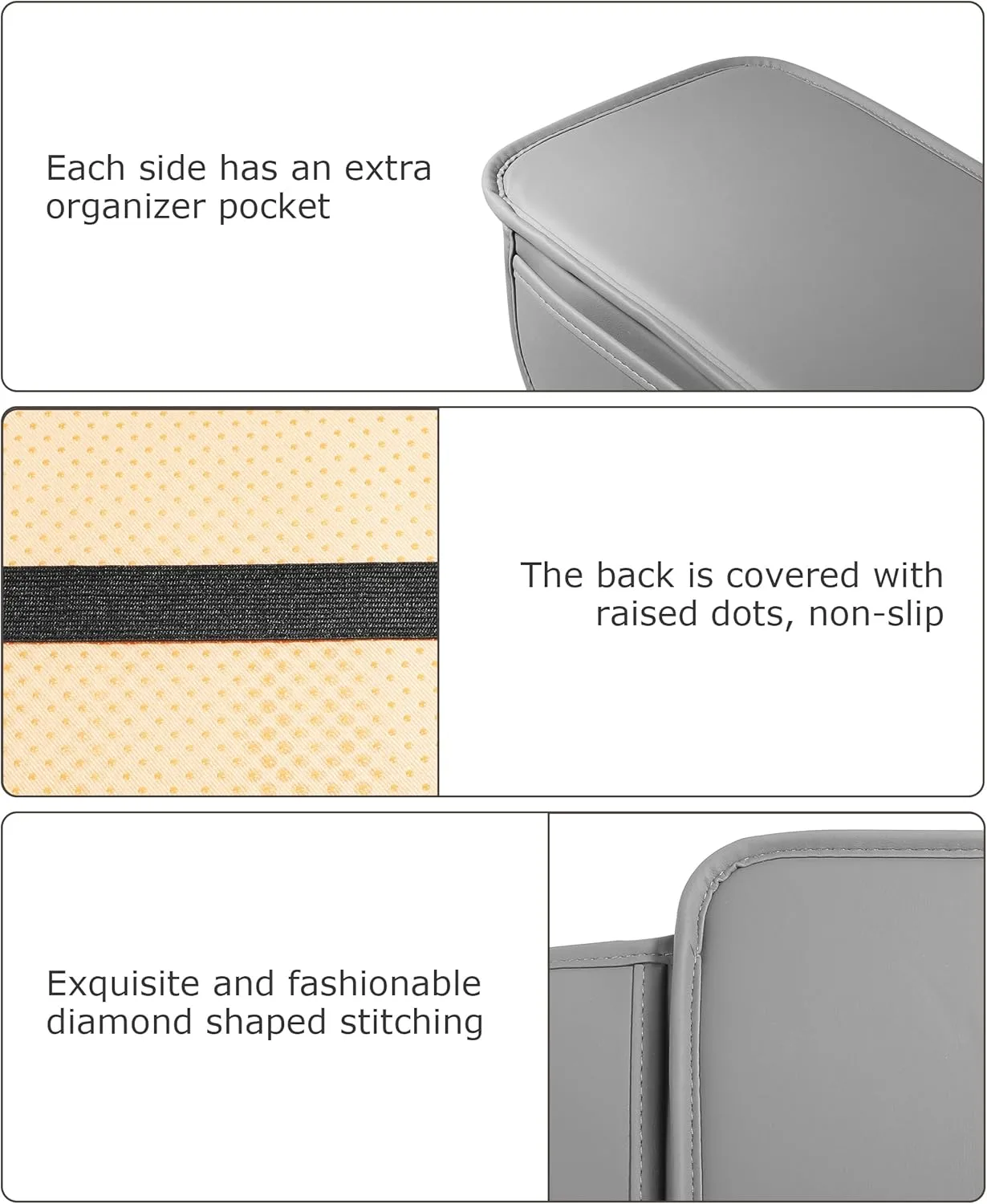 Center Console Cover,Arm Rest Cover for Car,Car Accessories Car Center Console Cover,Center Console Cover with Storage Bag,Car Interior Accessories for Most Vehicles Vehicles SUV (Gray)
