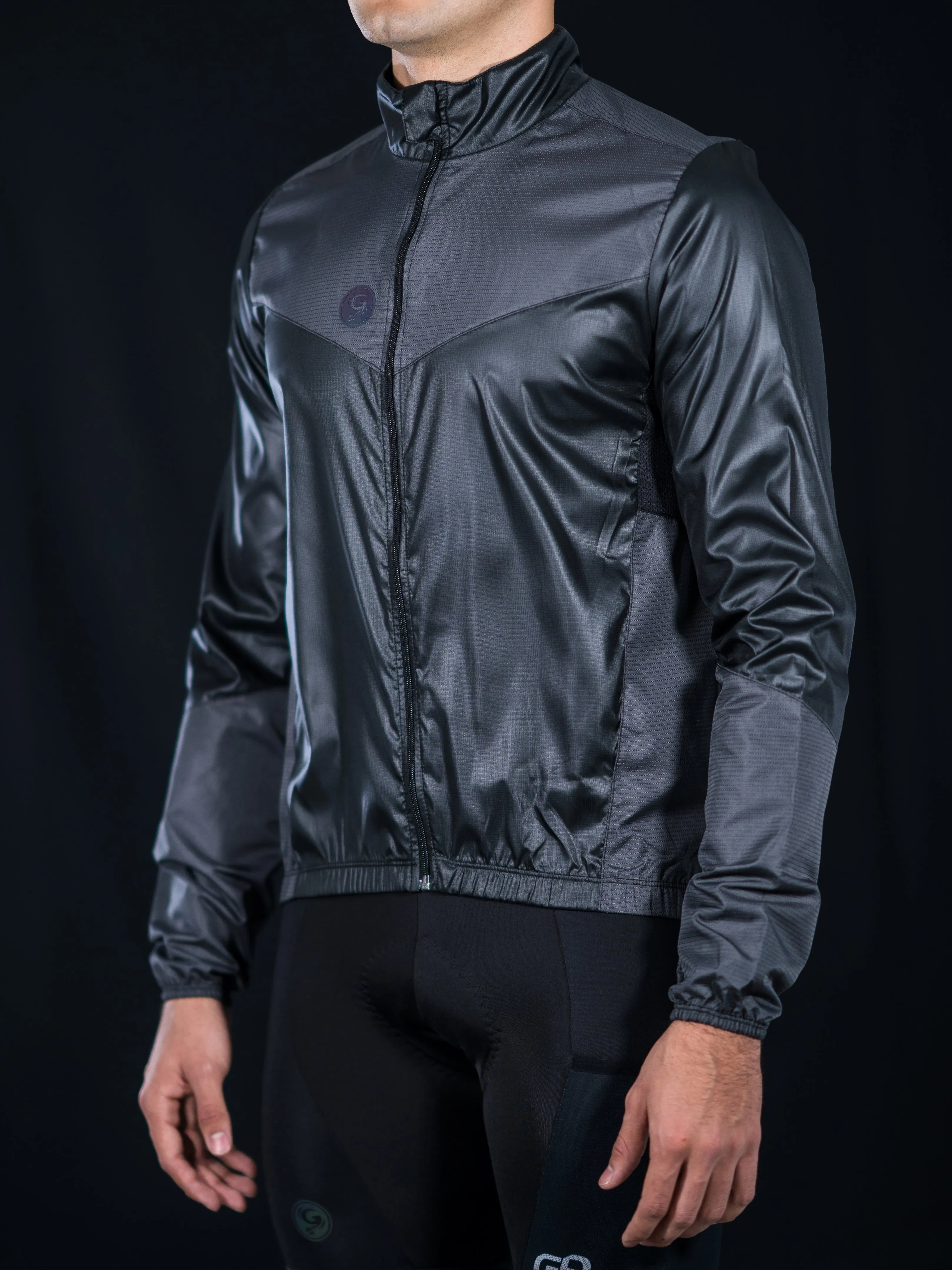 Chamarra Rompevientos Black/Gray Geovanny