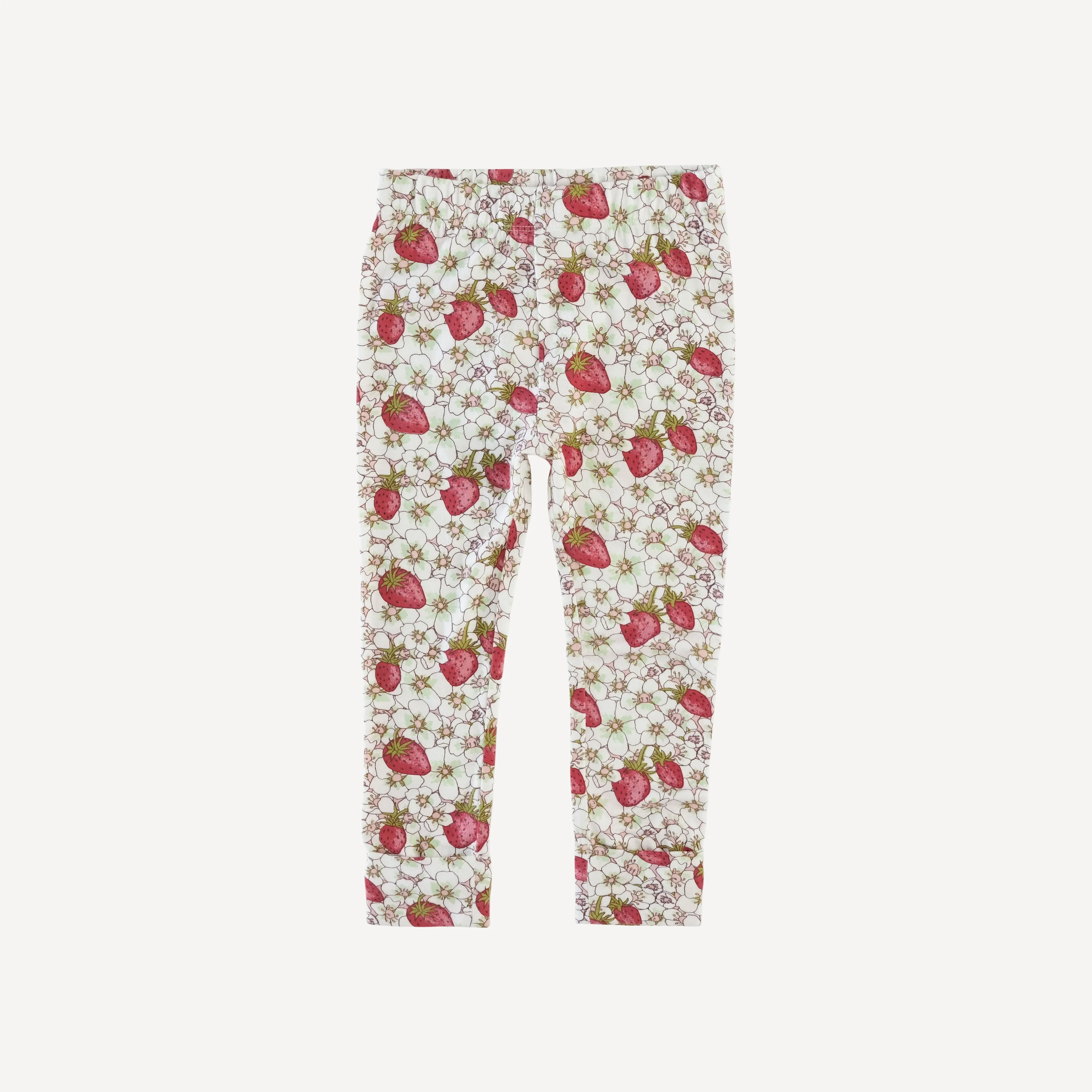 classic cuffed legging | strawberry floral | lenzing modal