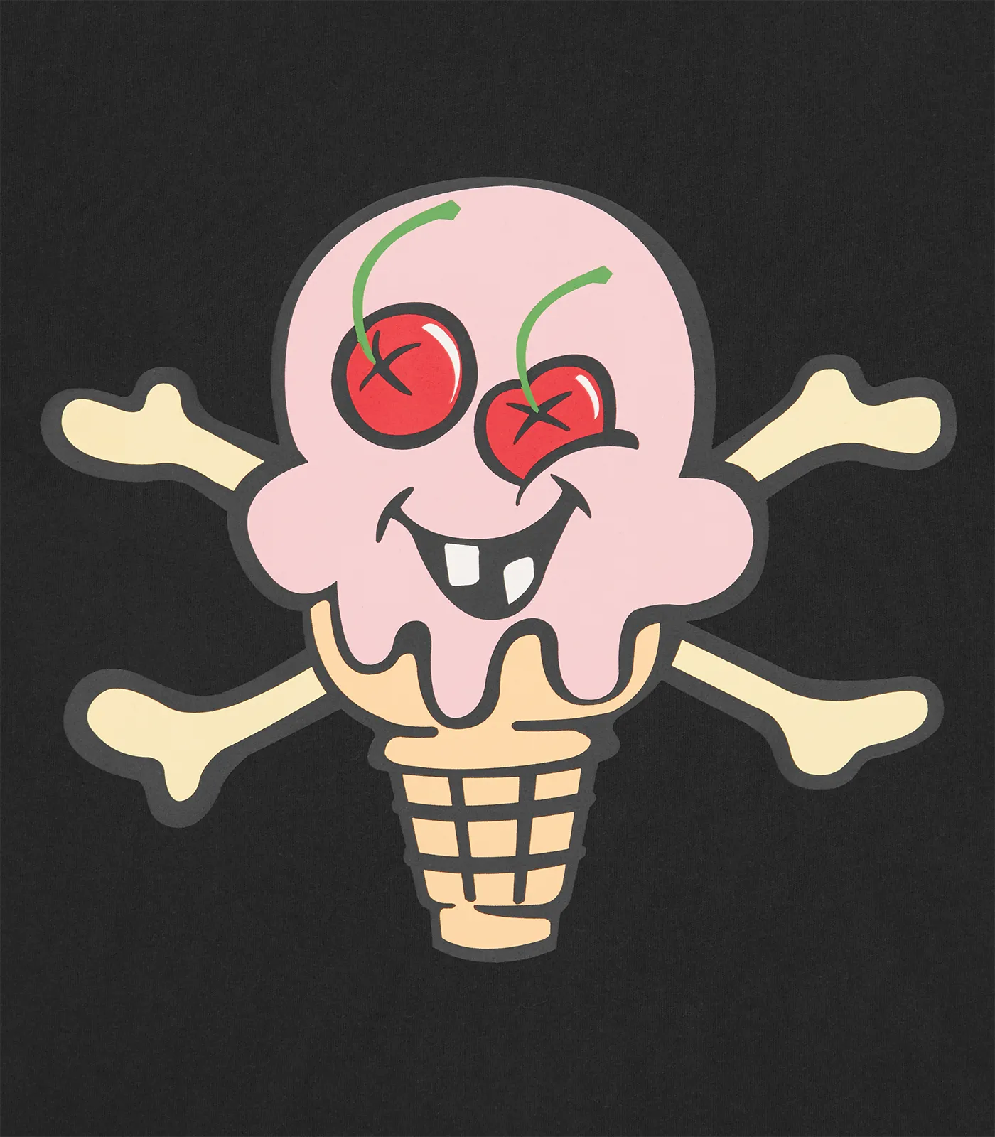 CONES & BONES T-SHIRT - BLACK
