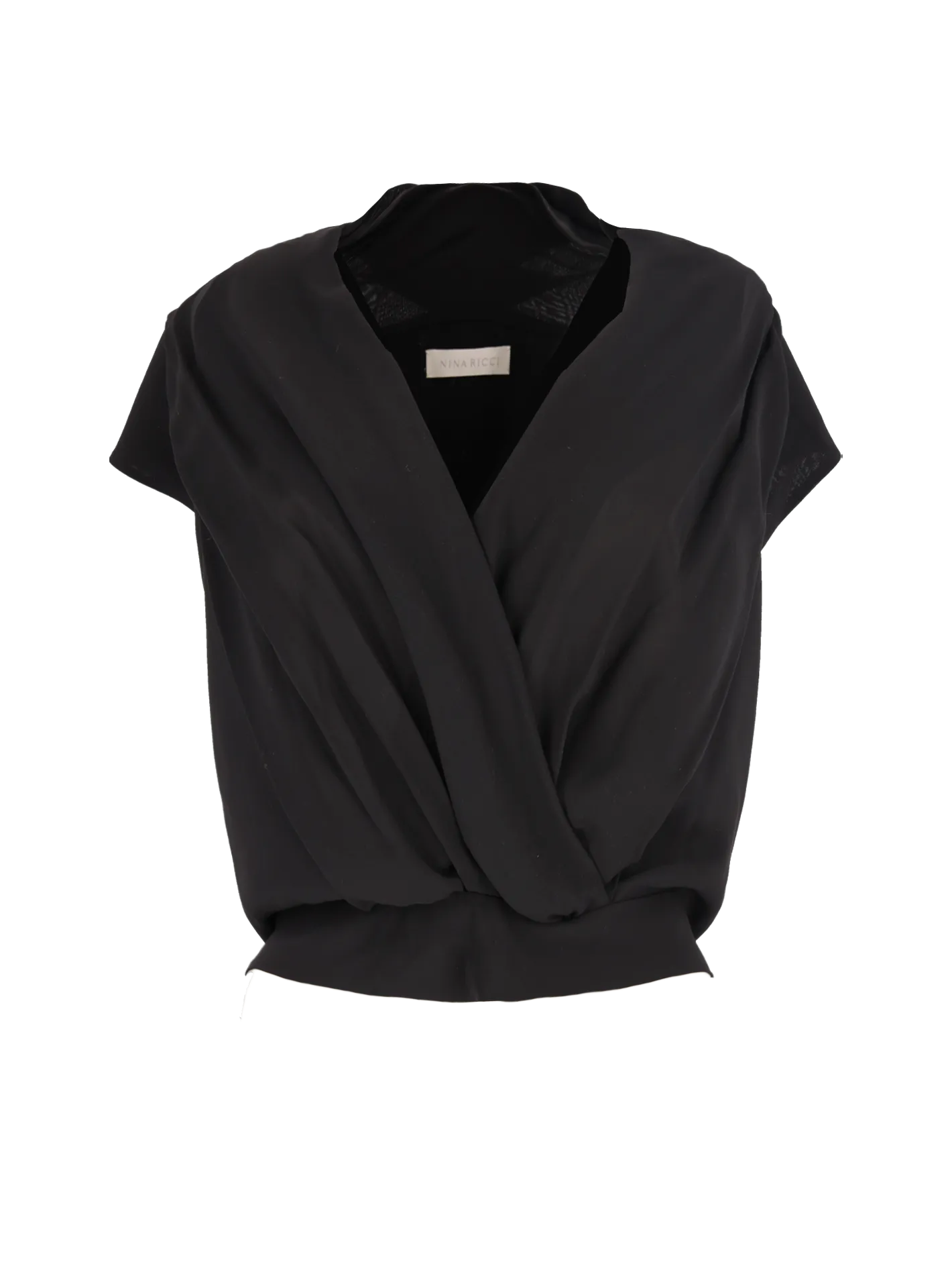 crossover silk blouse