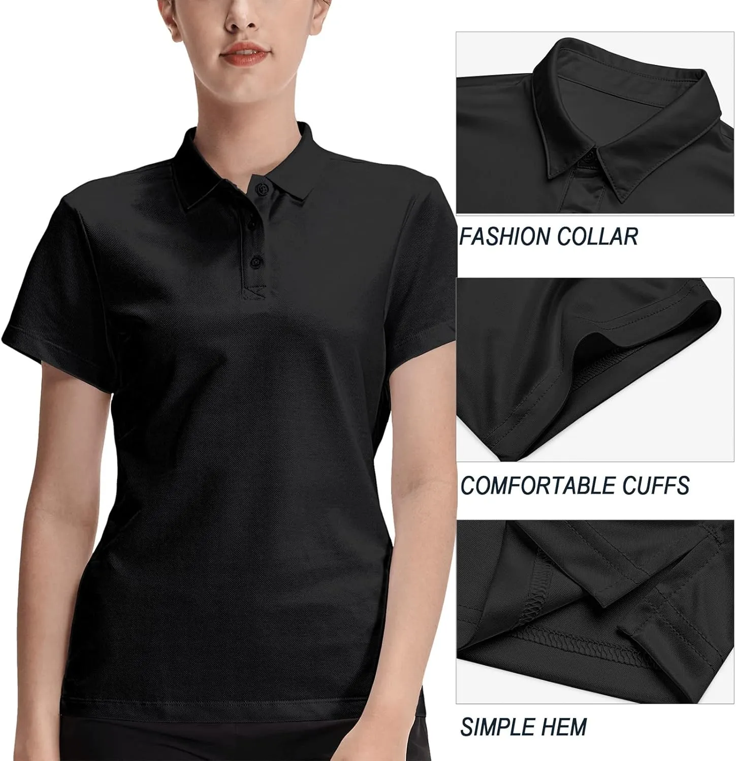 Custom Polo Shirt for Women Customized Golf T Shirts Design Your Own Personalized Tee Embroidered Text Photo Logo