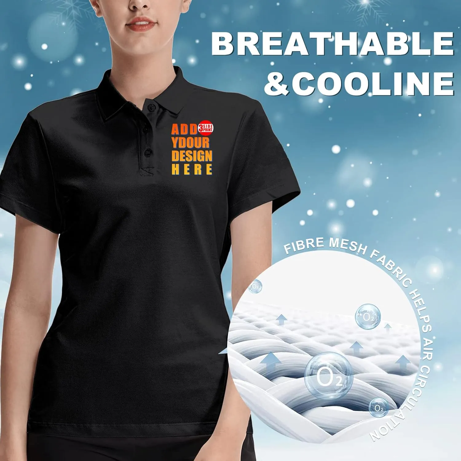 Custom Polo Shirt for Women Customized Golf T Shirts Design Your Own Personalized Tee Embroidered Text Photo Logo