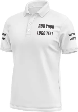 Custom Shirts for Men Personalized Polo Shirt Embroidered Print Design Your Own Text Logo Name T-Shirts