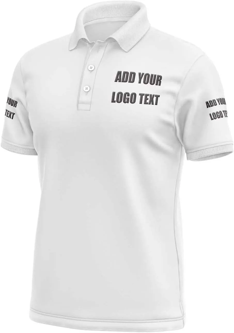 Custom Shirts for Men Personalized Polo Shirt Embroidered Print Design Your Own Text Logo Name T-Shirts
