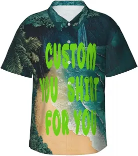 Custom Shirts-Personalized Shirts,Printed Shirt for Back&Front,Add Your Design/Image/Photo/Text for Men & Women,Kid