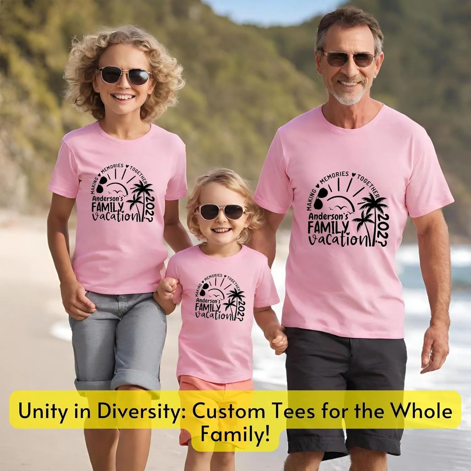 Custom T-Shirts for Unisex Youth & Toddler Kids, Custom Photo Text Image Tshirt, Create Your Own Family Matching Shirt Red