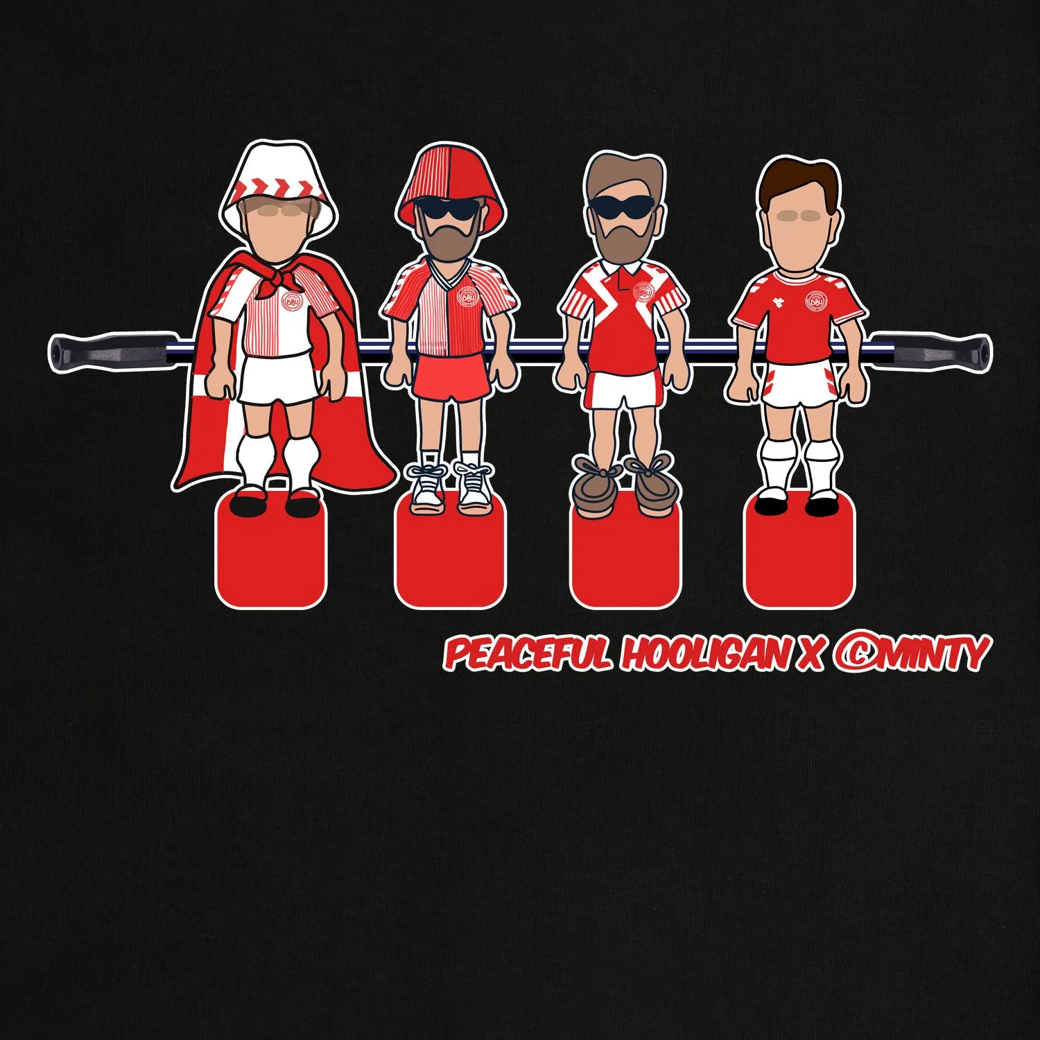 Denmark Foosball T-Shirt Black