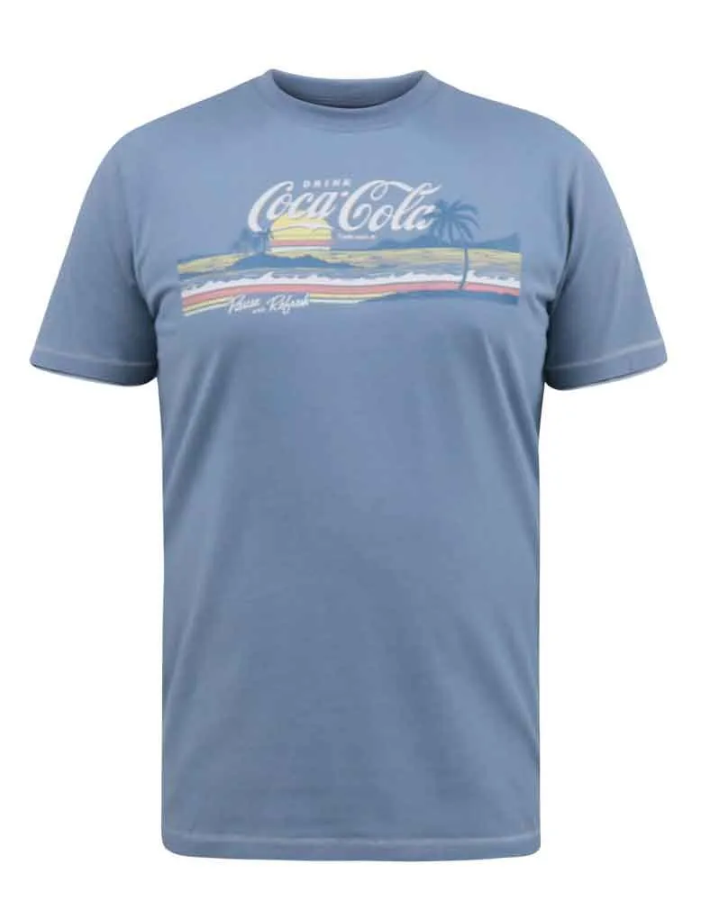 Duke Coca-Cola Beach Print Blue T-Shirt Blue
