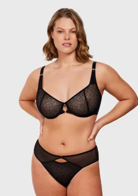 Ethereal Lines Embroidery Unlined Underwire Bra