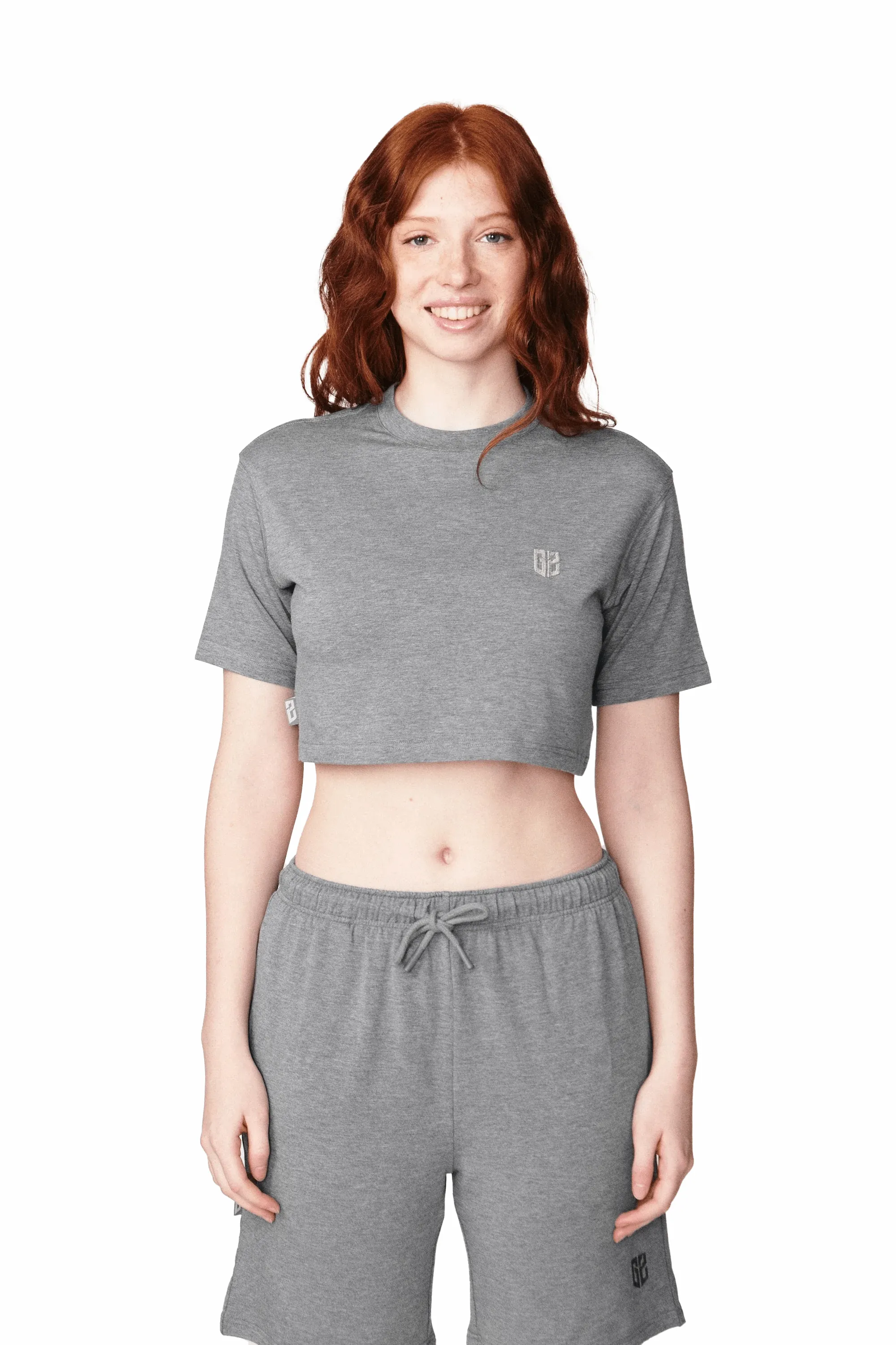G2 ESSENTIALS - Cropped Tshirt - Glacier Gray