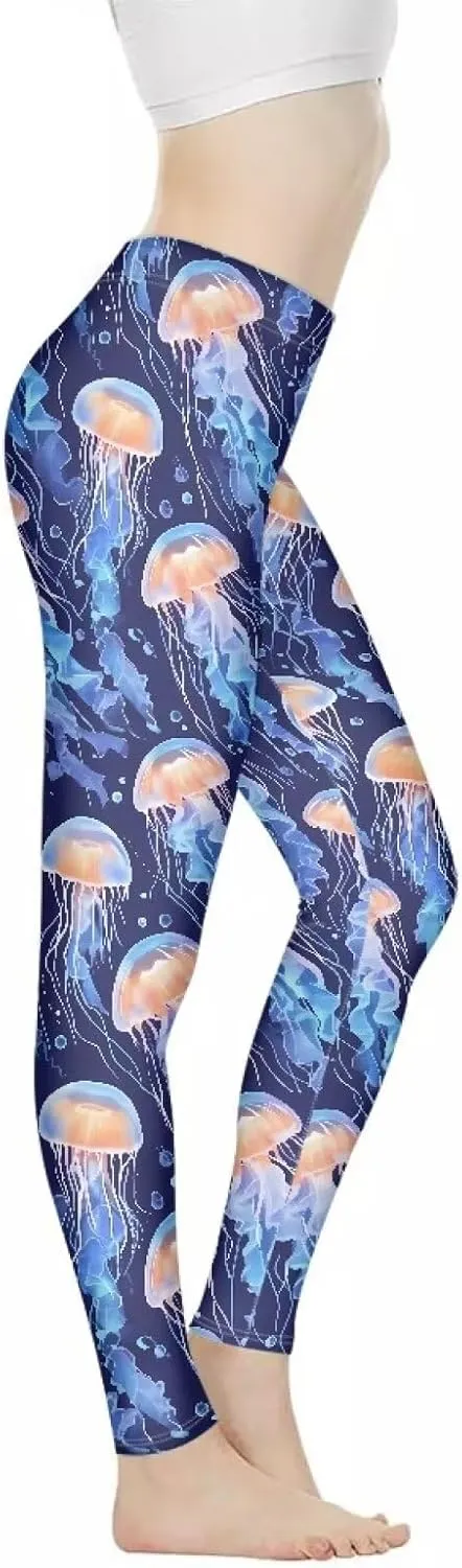 Graffiti Painting Women's High Waist Pants Camouflage Green Yoga Trousers Pants Modern Arts Running Leggings