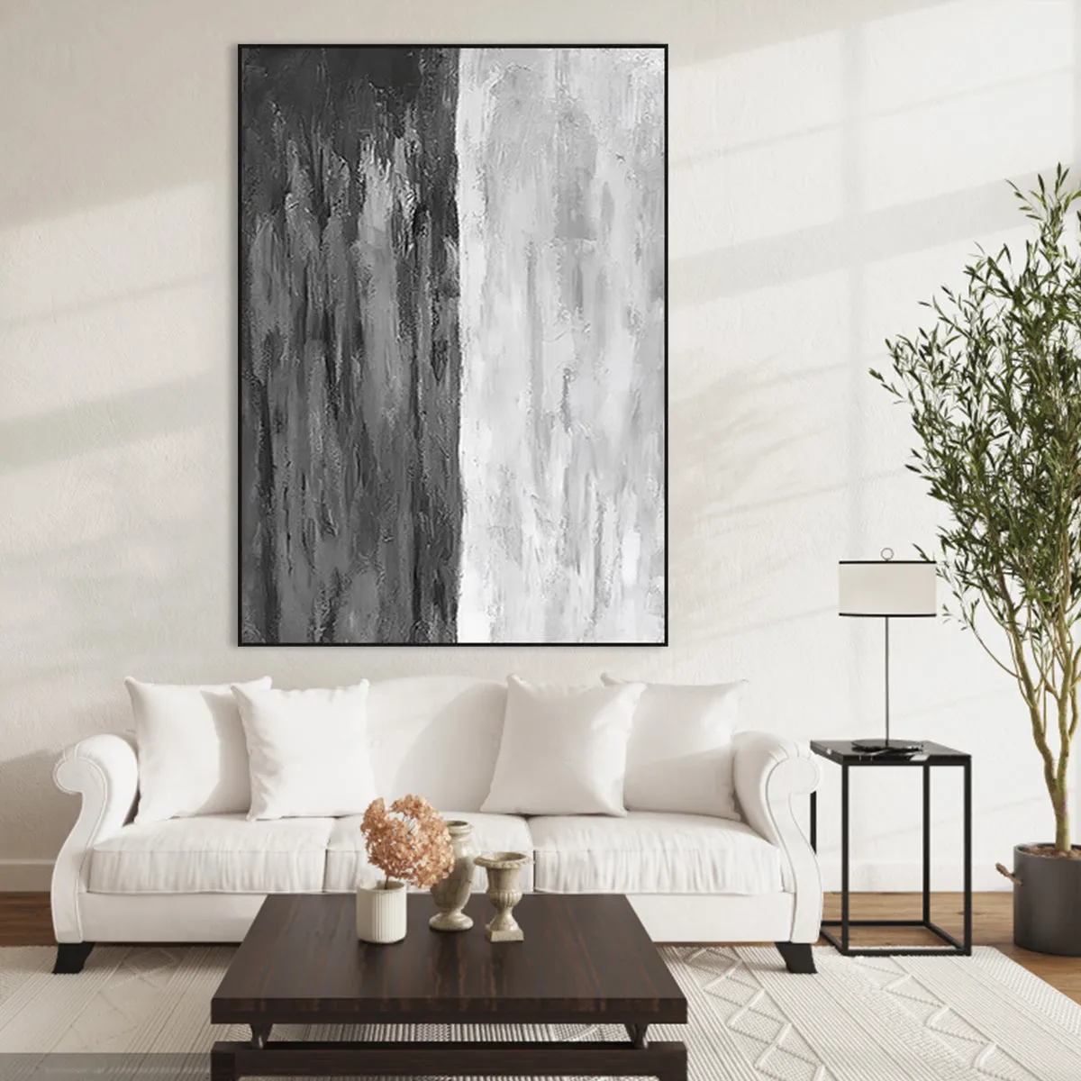 Gray and White Vertical