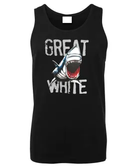 Great White Shark Mens Singlet (Black)