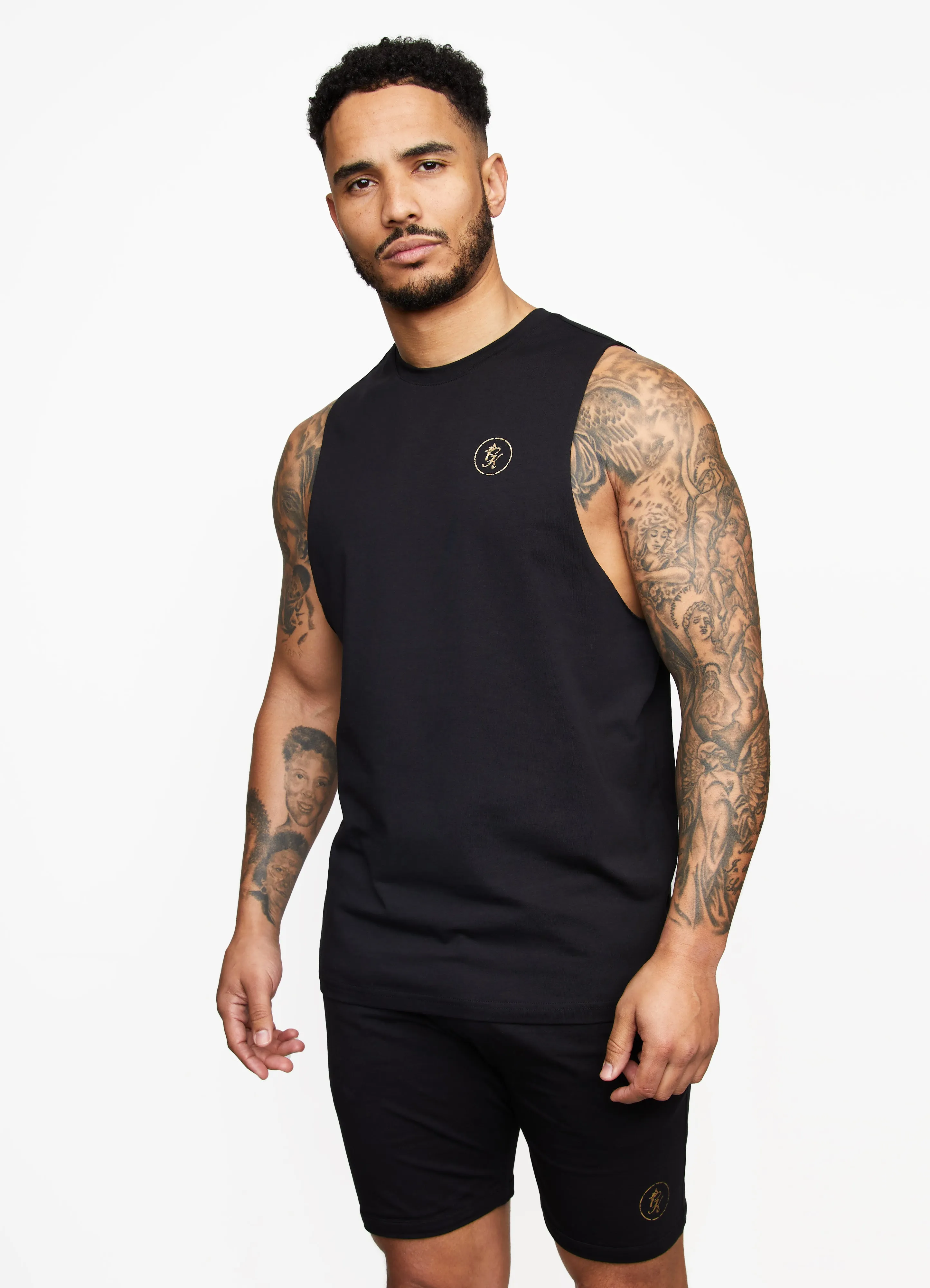 Gym King Fight Division Vest - Black/Gold