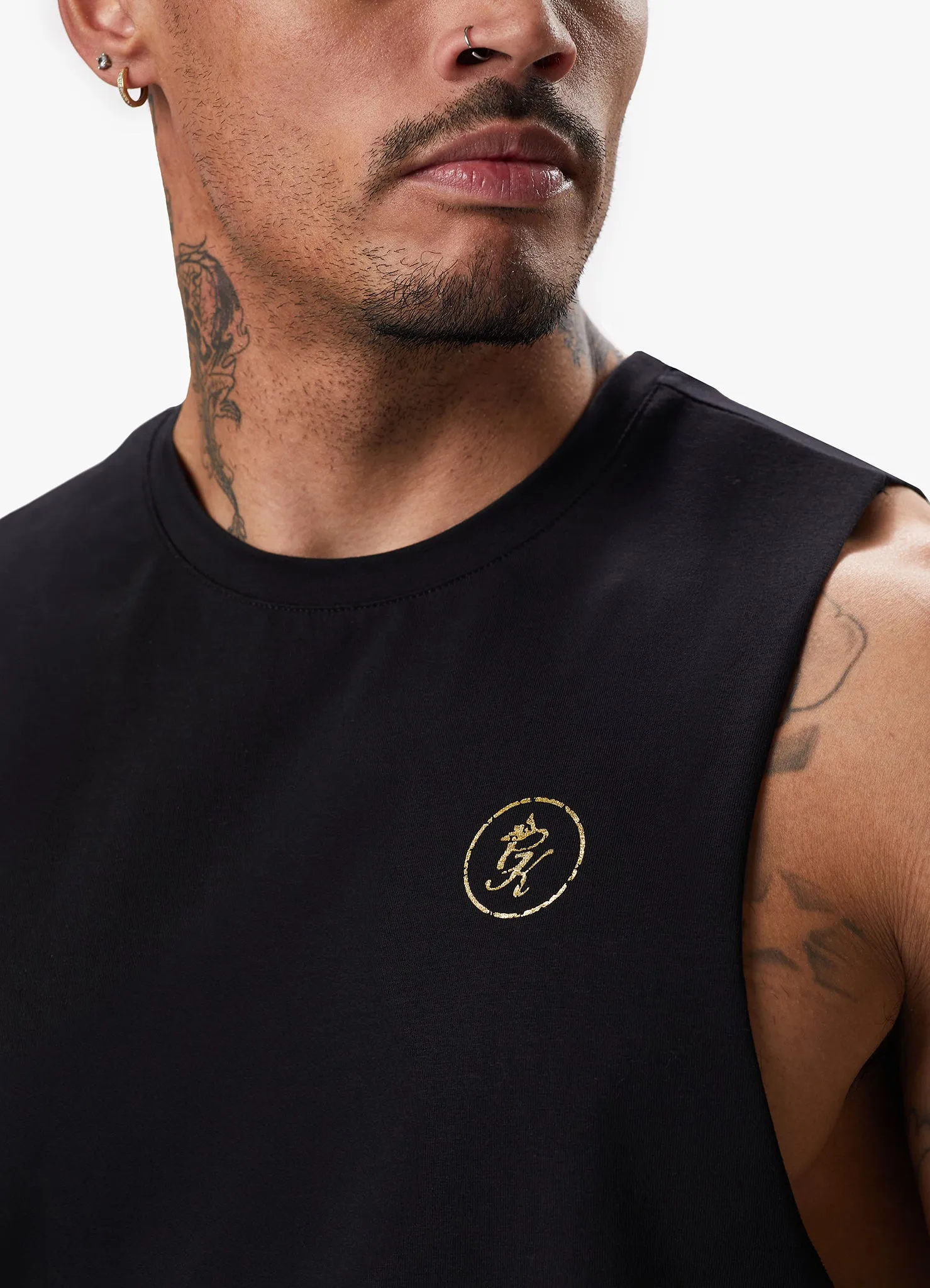 Gym King Fight Division Vest - Black/Gold