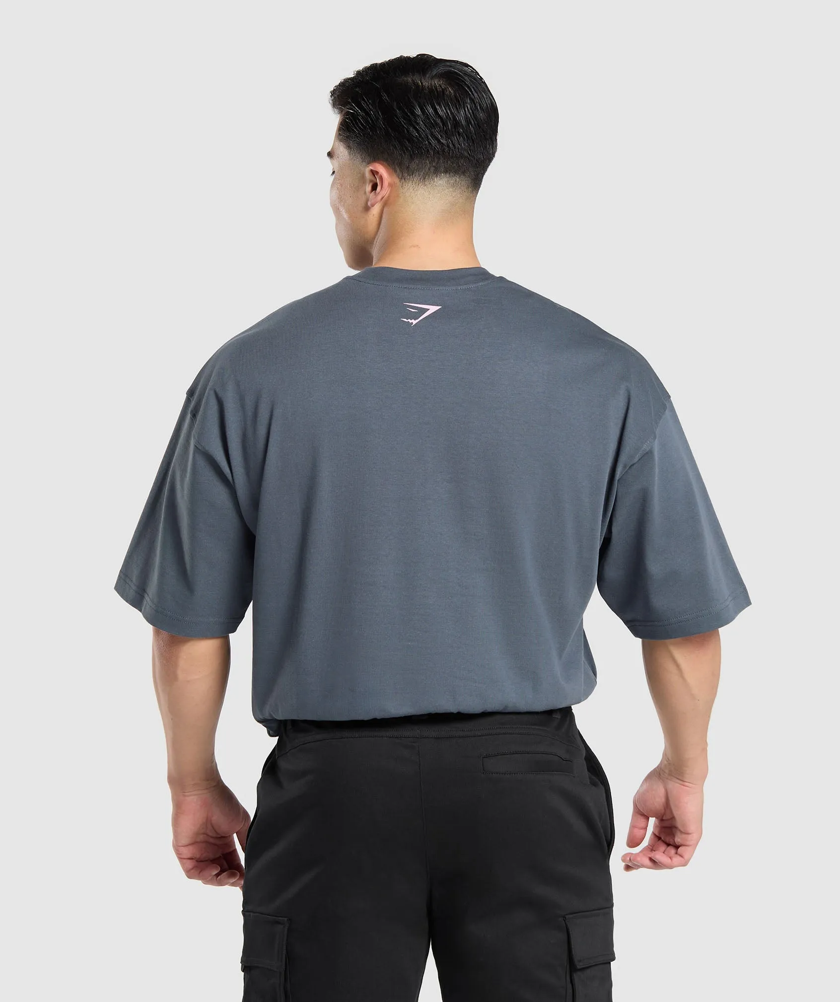 Extreme Oversized Gymshark T-Shirt in Titanium Blue - American Muscle Style