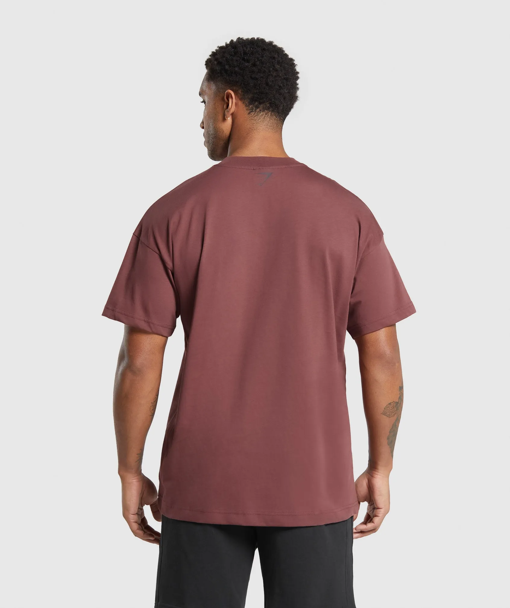 Gymshark Conditioning Graphic T-Shirt - Burgundy Brown
