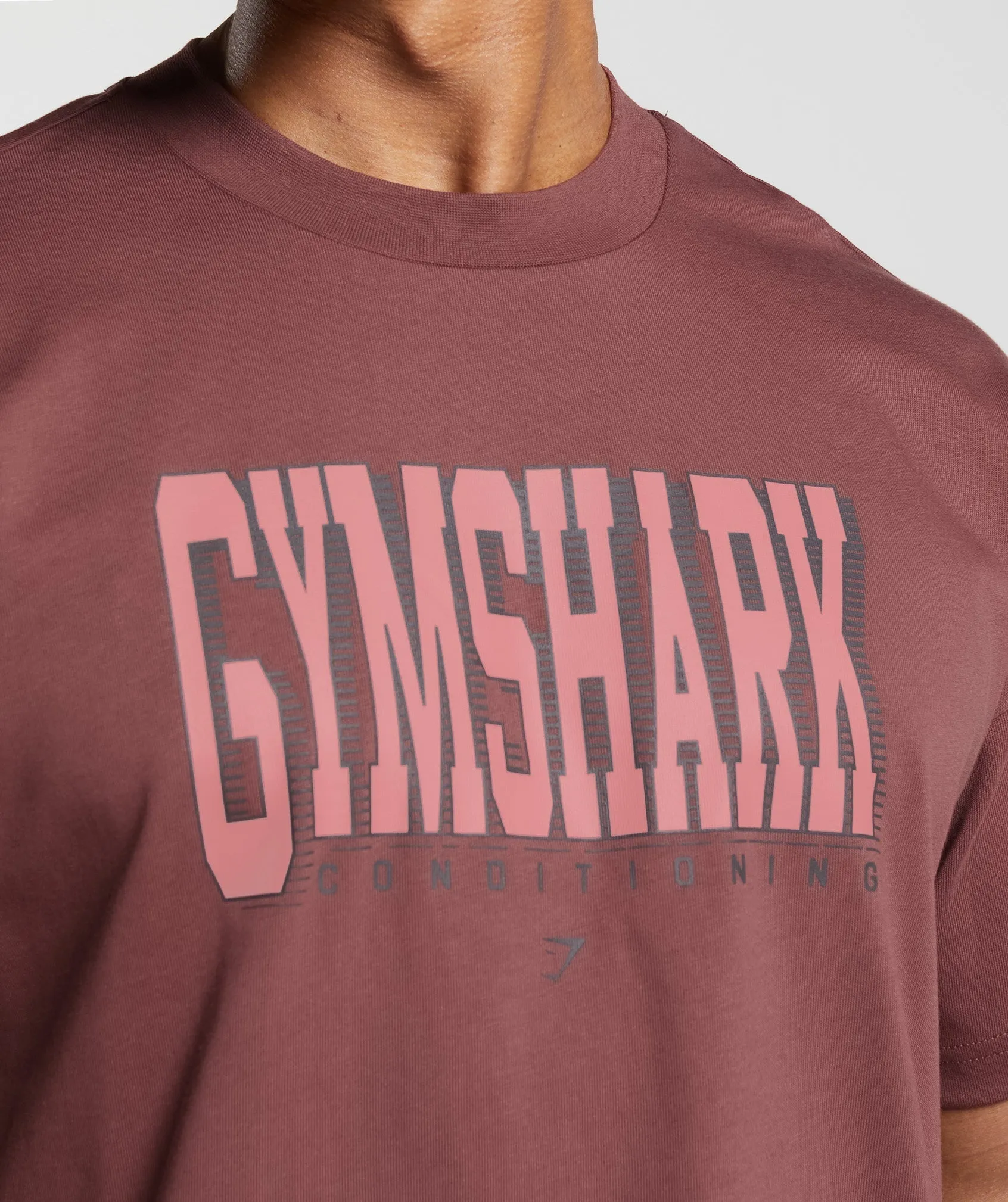 Gymshark Conditioning Graphic T-Shirt - Burgundy Brown