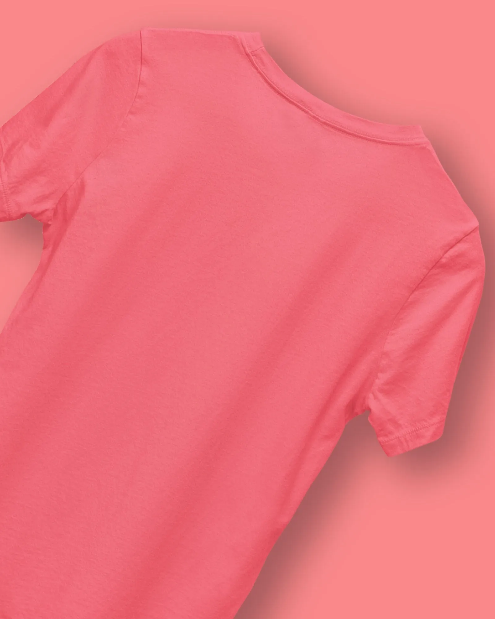 Half Sleeves Crew Neck: Vermillion