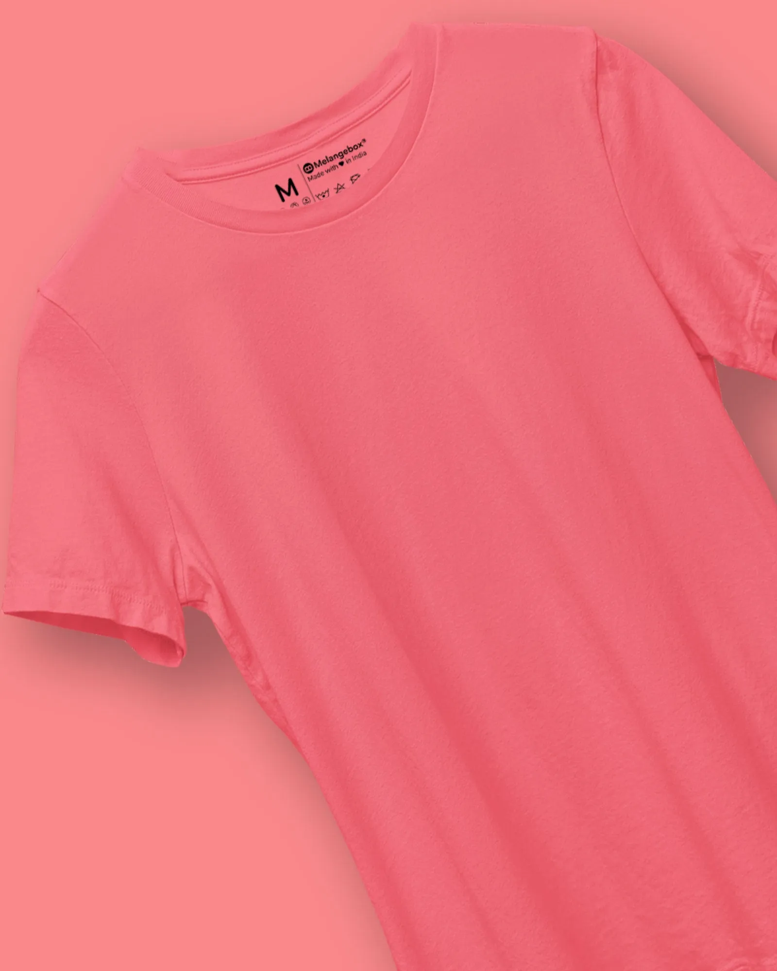 Half Sleeves Crew Neck: Vermillion