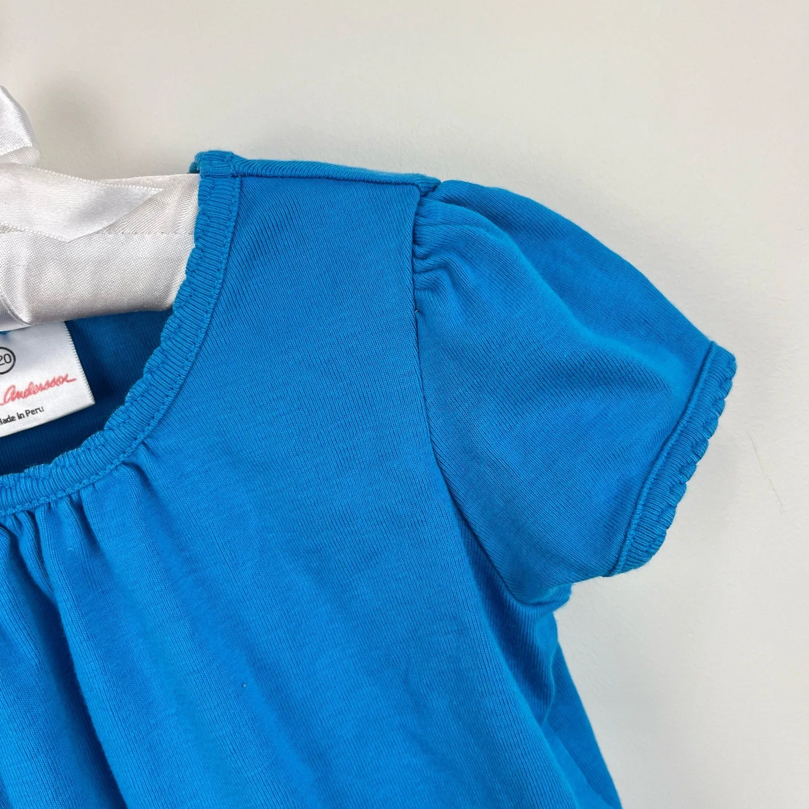 Hanna Andersson Bright Basic Tee Blue 120 cm 6-7