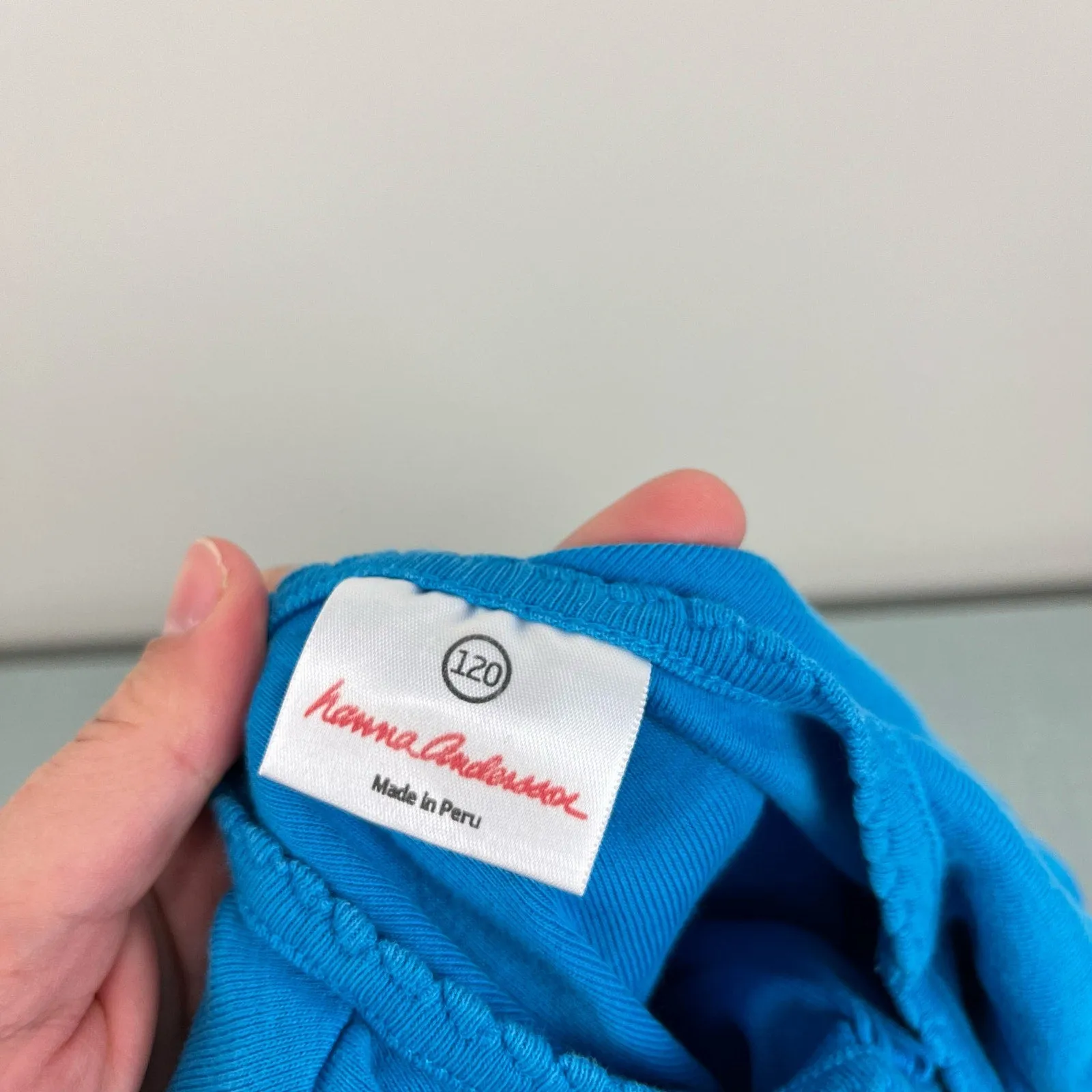 Hanna Andersson Bright Basic Tee Blue 120 cm 6-7