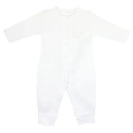 Heart of Flowers Embroidery Footie | Baby Girl