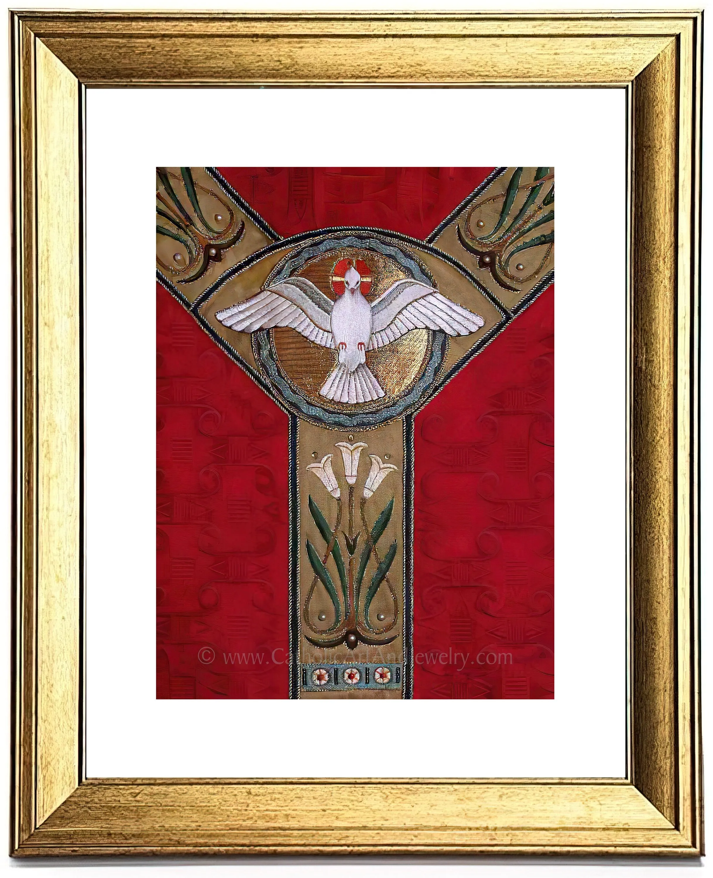 Holy Spirit Art Print on Paper of Benedictine Vestment – Catholic Art – Archival Quality