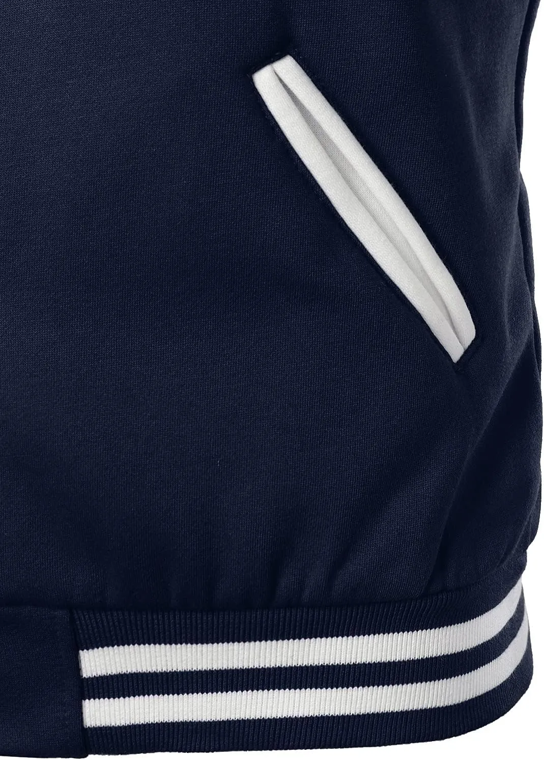 HOOD CREW Mans Varsity Baseball Jacket Cotton Blend Letterman Jackets