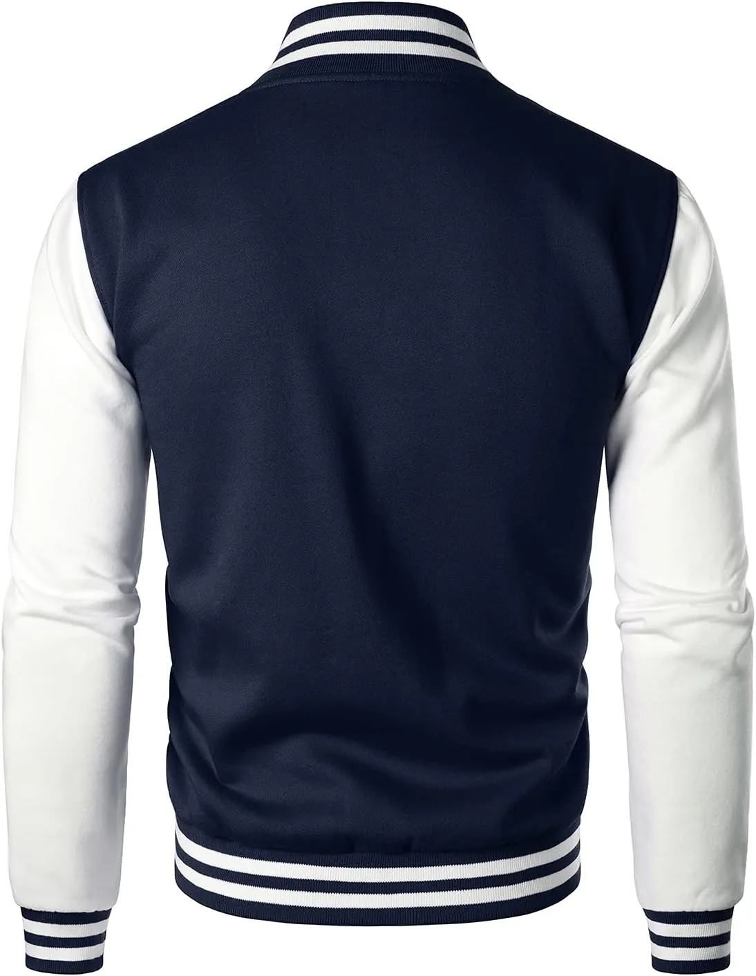 HOOD CREW Mans Varsity Baseball Jacket Cotton Blend Letterman Jackets