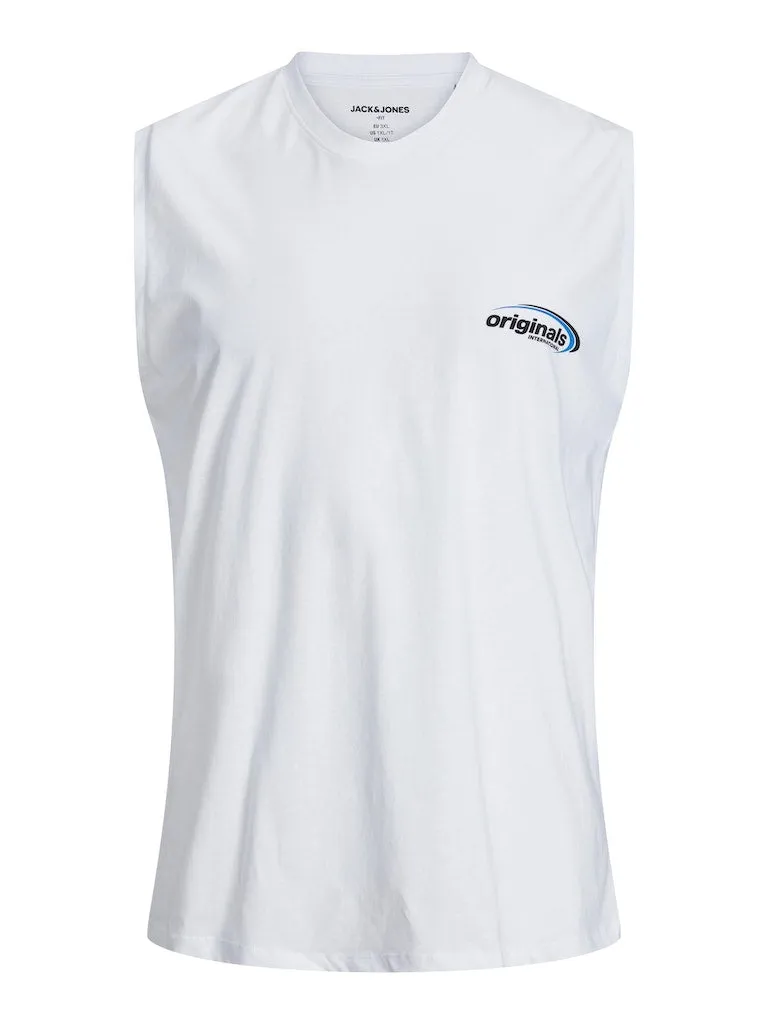 Jack & Jones Belize White Sleeveless Tee White