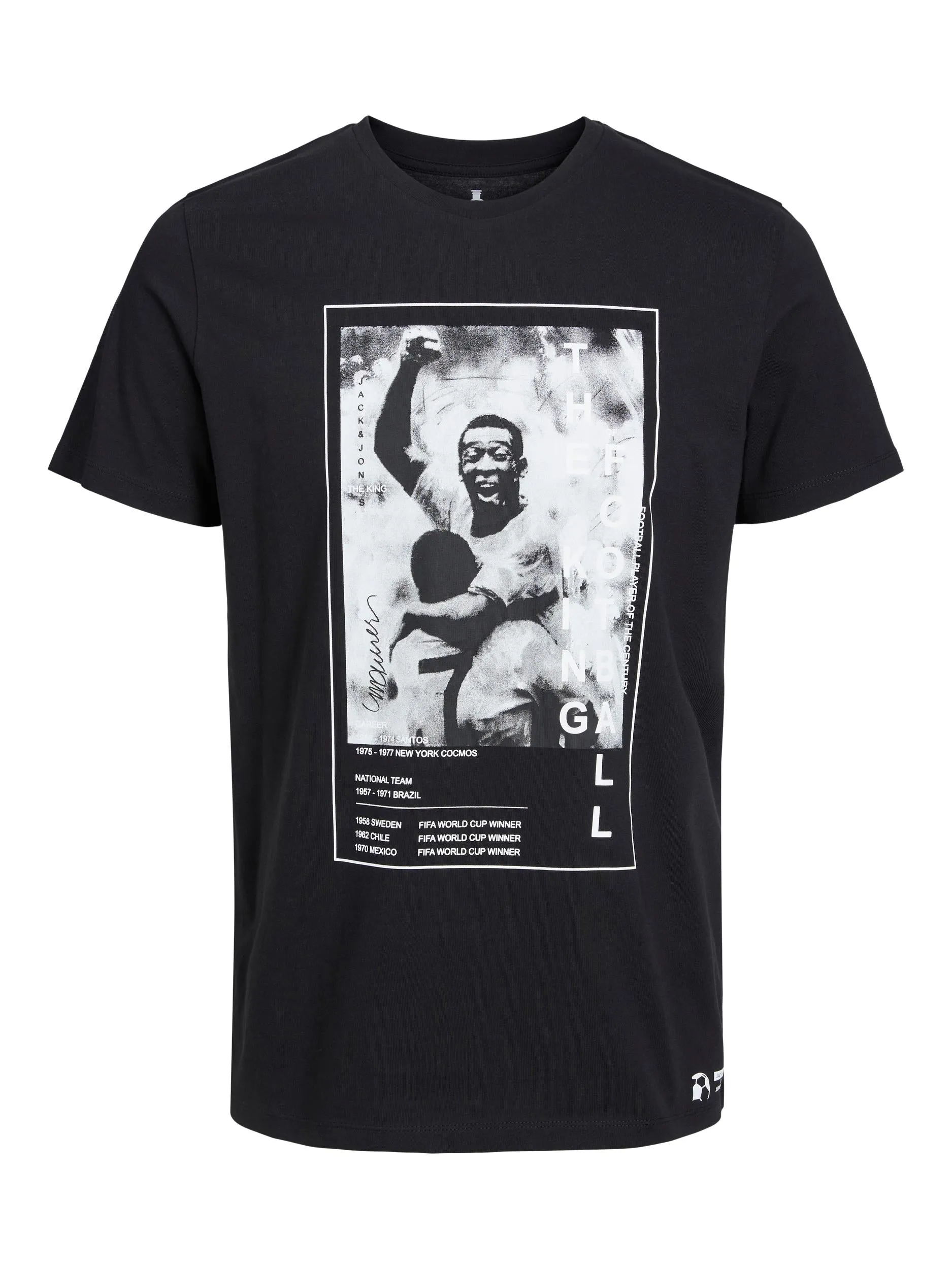 Jack & Jones Legends Pelé Crew Neck Tee Black