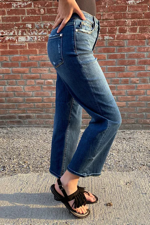 Julie - Judy Blue High Waist Wide Leg Jeans