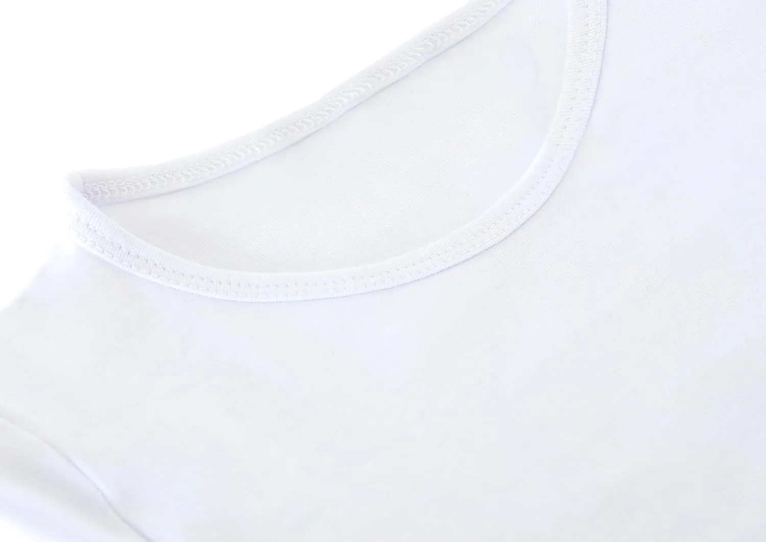 Lilax Girls' Basic Short Puff Sleeve Round Neck Cotton T-Shirt